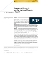 Childhood Obesity and Schools Evidence From The National Survey of Childrens Health