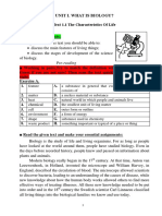 Unit I. What Is Biology?: Text 1.1 The Characteristics of Life