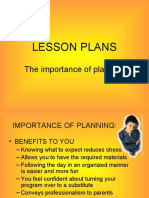 Lesson Plans: The Importance of Planning