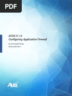 ACOS 5.1.0 Configuring Application Firewall: For A10 Thunder Series 29 November 2019