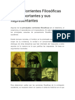 Las 14 Corrientes Filosóficas Más Importantes y Sus Representantes