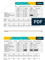 Revised Schedule For 5th Year