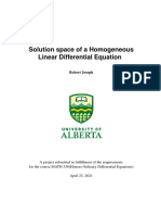 Solution Space of A Homogeneous Linear Differential Equation