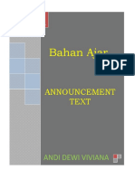 Announcement Text