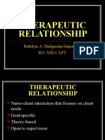 Therapeutic Relationship: Rubilyn A. Bulquerin-Sumaylo, RN, MSN, LPT