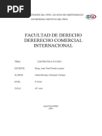 Contratos A Futuro - Monografia Derecho Comercial Internacional