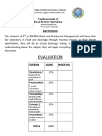 Fundamentals of Food Service Operation