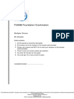 FitSM Foundation Sample Paper - Question Booklet