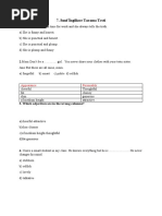 Sınıf İngilizce Tarama Testi: Appearance Personality