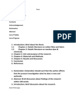 Acknowledgement Declaration List of Tables List of Figures: Thesis Front Size: 12 Front: The Times New Roman Spacing: 1.5