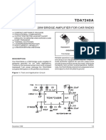 TDA7240A: 20W Bridge Amplifier For Car Radio