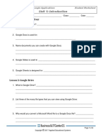 Googapps-Ess1 Student Worksheet