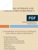 Financial Leverage and Capital Structure Policy: Conducted by Ranjika Perera & Chanaka Karunasena