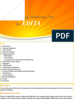 Strategic Marketing Plan For: Edita