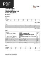 LanguageCert B2 Középfok - 10. Mintafeladat - Megoldókulcs