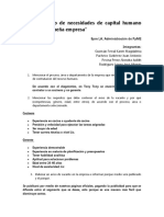 Diagnóstico de Necesidades de Capital Humano en La Pequeña Empresa