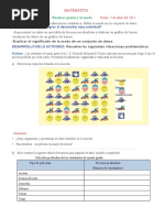 Matemática - Act. 3 - La Moda 5to Grado