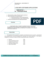 Statistical Analysis With Software Applications: Module No. 5 Title: Planning The Study