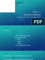 Unit 1 - Programming: Lecture 10 - Event-Driven Programming Part 1