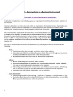 Unit 1 Communicate in A Business Environment - Assessment Questions NS