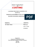 Project On Costing