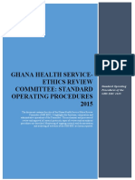 STANDARD OPERATING PROCEDURES FOR GHS-ERC ACTIVITIES - EDITED 28th July 2015 - Final