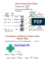 Coordination # and Ionic Radii