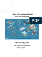 Electrical Technology (EEN115C) : Research Project: Renewable Energy