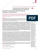 Discontinuing β-lactam treatment after 3 days for patients with community-acquired pneumonia in non-critical care wards (PTC) : a double-blind, randomised, placebo-controlled, non-inferiority trial