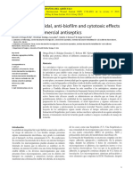 In Vitro Microbicidal, Anti-Biofilm and Cytotoxic Effects of Different Commercial Antiseptics