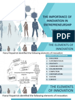 The Importance of Innovation in Entrepreneurship