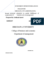 Dire Dawa University: College of Business and Economic Department of Management