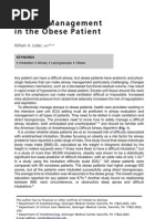 Airway Management in The Obese Patient: William A. Loder