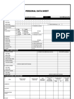 Personal Data Sheet