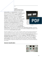 Power Supply: General Classification