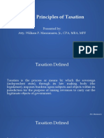 General Principles of Taxation