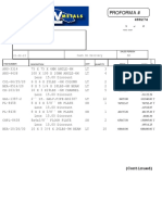 Proforma #: Cash Eqq Construction LTD