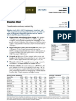 Bhushan Steel: Transformation Continues Maintain Buy