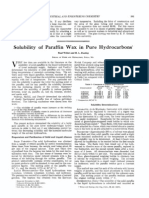 Solubility of Paraffin Wax in Pure Hydrocarbons