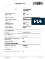 UK Visas & Immigration: Personal Information