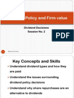 Session 2 - Dividend Policy and Firm Value