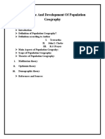 Development and Importance of Population Geography.