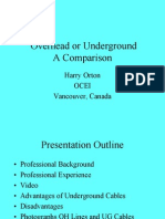 Overhead or Underground A Comparison: Harry Orton Ocei Vancouver, Canada