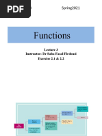 Functions: Mathematics I Spring2021