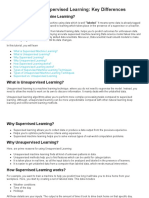 Supervised Vs Unsupervised Learning