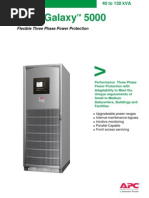 MGE Galaxy 5000: Flexible Three Phase Power Protection