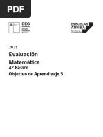 4° Básico Evaluación OA5 DOCENTE