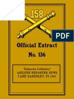 158th Field Artillery Official Extract No. 136