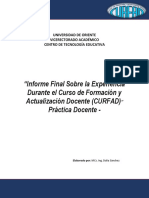 Informe de La Experiencia Durante La Formación y Actualización Docente