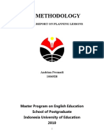 Efl Methodology: Chapter Report On Planning Lessons